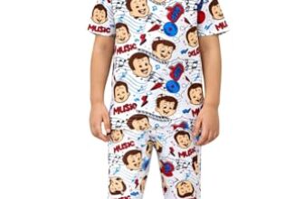 Ninos Dreams Boys Cotton Half Sleeves Chhota Bheem All Over Printed Tshirt & Pajma Set/Summer Clothing Set/Night Suit