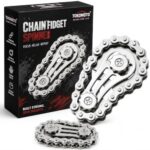 Bike Chain Gear Fidget Spinner Metal Chain Fidget Toy | Stress Anxiety Relief Fidget Toy Finger Spinning Toy for Kids & Adult, Chain Gear Roller Desk Toys for Stress Buster