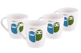 Cello Melamine Mugs – Set of 4, Multicolour, 200ml