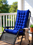 Femesta Cotton Bolster Pack of 1 Solid chair pad(Royal Blue)