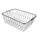 Vipron Stainless Steel Dish Drying Rack for Kitchen Sink – Large Rectangular Wire Dish Basket with Handles for Plates, Bowls, Cups & Cutlery – Rustproof Metal Dish Drainer & Kitchen Organizer