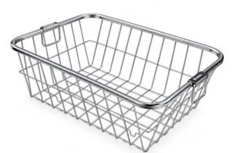 Vipron Stainless Steel Dish Drying Rack for Kitchen Sink – Large Rectangular Wire Dish Basket with Handles for Plates, Bowls, Cups & Cutlery – Rustproof Metal Dish Drainer & Kitchen Organizer