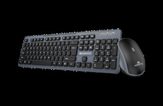 AMKETTE Primus NXT Wireless Keyboard & Mouse Combo, 2.4GHz, 3200 DPI, Silent Keys Wireless Standard Laptop Keyboard Compatible with Desktop, Laptop, Mac with 3200 DPI Optical Mouse, 2.4GHz Lag-Free Wireless, Whisper-Quiet Keystrokes(Grey)
