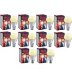 KWW 9Watt led bulb pack of 10 Warm White B22 Base | 3000K Yellow Light | Warm White LED Bulb 9 Watt for Home | Energy Saving | 900 Lumens | BIS Certified | 1 Year Warranty