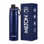 Milton Sparkle 600 Thermosteel Water Bottle with Easy Sip Cap and Handle, 620 ml, Vacuum Insulated Stainless Steel, Hot and Cold, On The Go Bottle for Office College, Blue