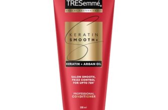 TRESemmé Keratin Smooth Anti Frizz Conditioner 335ml | 72H Frizz Control with Keratin Protein & Argan Oil | Paraben Free Hair Conditioner for Dry Frizzy Hair