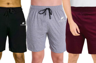 Diwazzo Printed Men Black, Silver, Maroon Regular Shorts