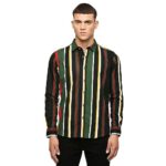 Pepe Jeans Men’s Regular Fit Striped Shirts Red and Black