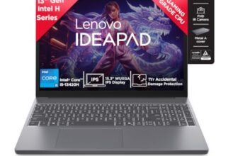 Lenovo IdeaPad Slim 3 13th Gen, Intel Core i5-13420H, 16GB RAM, 512GB SSD, WUXGA, 15.3 inch (38.8cm), Windows 11, Office 2024, Luna Grey, 1.6Kg, 83K101JEIN, Top Metal Cover, Backlit KB, IPS, Laptop