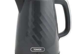 Tower Electric Kettle 1.7L Strix Controller 360° Base Grey