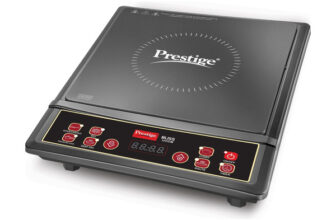 Prestige 1200 W Induction Cooktop Push Button(Black, 41055 Bliss |Indian Menu Options|Anti-Magnetic Wall|Timer With User Pre-Set)