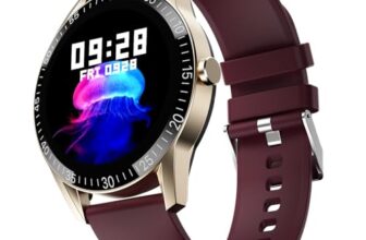 Fire-Boltt Talk Bluetooth Calling Smartwatch, 1.39″ TFT Display with Dual Button, Hands On Voice Assistance, 120 Sports Modes, in Built Mic & Speaker (Talk, Wine)