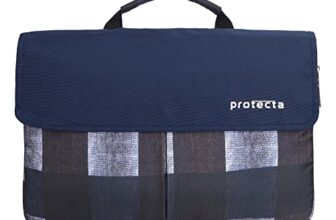 Protecta Charlie 13.3 Inch Stylish Laptop Bag for Women & Men, Ideal as Office Hand Bag or as Sling Bag Soft Velvety Interiors & Water Repellent Outer Fabric – (Distressed Checks Print)
