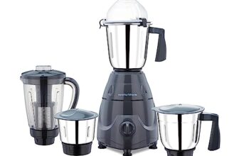 Morphy Richards Icon Superb 750 Watts Mixer Grinder| 4 Stainless Steel Mixer Jars Including Juicer Jar| 3-Speed Control With Pulse Effect Mixie| 1-Yr Warranty By Brand| Dark Grey