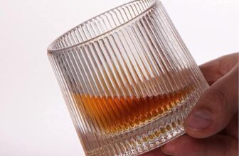 BEDSTEFAR Dancing Whiskey Glass Set of 1 Pcs – 200 ML with Rotable Bottom, Spining Glasses Bar Glass for Drinking Bourbon, Whisky, Scotch, Cocktails, Cognac- Old Fashioned Tumblers (Pack of 1)