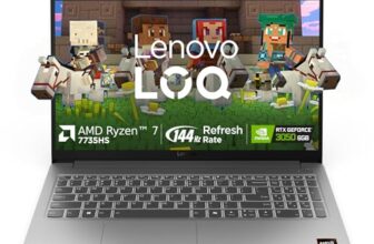 Lenovo LOQ Essential AMD Ryzen 7 7735HS | NVIDIA RTX 3050 6GB (16GB RAM/512GB SSD/144Hz Refresh Rate/15.6″ (39.6cm)/Windows 11/Office Home 2024/3 Mon. Game Pass/Grey/1.8Kg), 83S0009SIN Gaming Laptop
