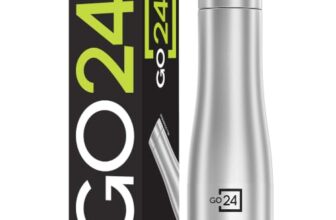 Go24 pexpo Monaco 750 ISI Certified Stainless Steel Sports/Fridge Water Bottle with Steel Cap – 700ml, Silver | Eco Friendly | BPA Free | Water Bottle for Office, Gym, School, Yoga, Trekking