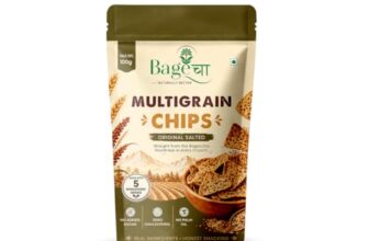 Bageecha Multigrain Chips | Made with 5 Wholesome Grains | No Cholesterol | Rice Bran Oil | No Palm Oil | No Added Sugar | Low Calories |100 g