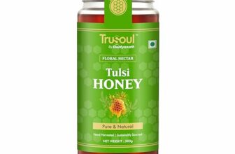 Baidyanath Trusoul Pure & Natural Tulsi Honey 500g | Wild Forest Sourced | Natural Immunity Booster | Raw & Unprocessed Honey | No Adultration | Glass Jar | Lab Certified