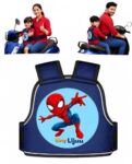 tiny Lijuu Baby & Kids Safety Belt for Two Wheeler, Bike & Scooty | Adjustable Child Safety Harness | Strong Buckle Protection | Comfortable & Secure | 2–12 Years (Spider Blue)