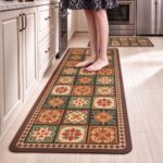 Story@Home Kitchen Mats for Floor Anti Slip, 2-Pc Anti-Fatigue Kitchen Rugs