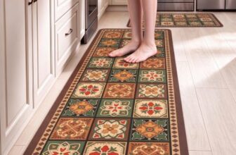 Story@Home Kitchen Mats for Floor Anti Slip, 2-Pc Anti-Fatigue Kitchen Rugs