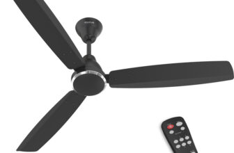 Polycab Wizzy Vibe with 4 Year Warranty BLDC Motor 1200 mm Ceiling Fan(5 Star | Matt Black | Pack of 1)