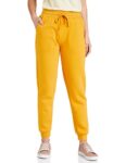 Amazon Brand – Symbol Women’s Jogger Track Pants|Ankle Length|Regular Fit|Fleece (CT-2 Cont_Mustard_S)