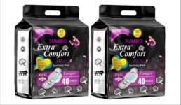 Extra Comfort 80 PCS Jumbo Sanitary 100% Natural Cotton Pad leakage Proof Sanitary Napkins Sanitary Pad(Pack of 80)