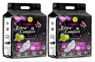 Extra Comfort 80 PCS Jumbo Sanitary 100% Natural Cotton Pad leakage Proof Sanitary Napkins Sanitary Pad(Pack of 80)