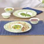 Larah by Borosil Aura Silk Series Opalware Dinner Set | 6 Pieces for Family of 2 | Microwave & Dishwasher Safe | Bone-Ash Free | Crockery Set for Dining & Gifting | Plates & Bowls | White