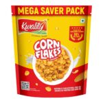 Kwality Corn Flakes 800g | Made with Golden Corns | 99% Fat Free, Natural Source of Vitamin & Iron | High in Protein & Fiber | Healthy Breakfast Cereal