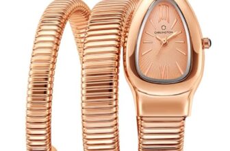 Carlington Elegant Snake Band Analog Women’s Watch – Premium Stainless Steel Strap, Oval Designer Dial, Water-Resistant Ladies Watch for Party & Casual Wear Premium Gift Watch for Women