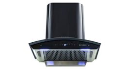 Faber 60 cm 1200 m³/hr Auto-Clean curved glass Kitchen Chimney (Hood Orient TC BK 60, Filterless technology, Touch Control, Black), Free 1 Year Extended warranty