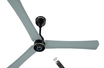 atomberg Renesa Halo Smart Alexa Enabled 1200mm BLDC Ceiling Fan with Remote | BEE 5 star | High Air Delivery | Low noise | LED Speed Indicator | Sleek Design | | 3 Year Warranty |Misty Teal