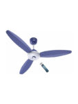 ACTIVA Graica | BLDC Motor | Remote Control | LED Light | Semi-Decorative with 5 Year Warranty BLDC Motor with Remote, Energy Saving, Silent Operation, Ultra High Speed, Underlight 1200 MM Ceiling Fan(5 Star | Silver Blue | Pack of 1)