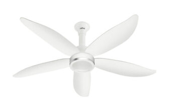 ACTIVA Aero Five | BLDC Motor | Remote Control | LED Light | 5 Blade with 5 Year Warranty BLDC Motor with Remote 1200 mm Ceiling Fan(5 Star | White | Pack of 1)