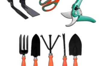 Ocean Mart 9-Piece Gardening Tools Kit for Gardening – Cultivator, Fork, Trowels, Weeder, Garden Scissor, Khurphi & Pruner Cutter for Indoor & Outdoor Gardening