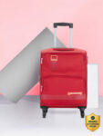 VIP Domina Durable Polyester Soft sided Cabin size trolley with 45L duffle Expandable  Cabin Suitcase 4 Wheels – 22 Inch
