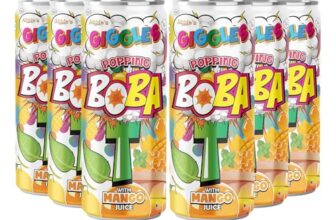 Abbie’s Giggles Popping Boba with Mango Juice Drink 320 ml Ready To Drink (Pack of 6)