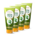 Patanjali Saundarya Neem Tulsi Face Wash, for Clean and Fresh Skin with Natural Ingredients for Daily Use 100g (Pack of 4)
