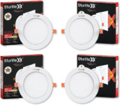 Sturlite Eco LYF 15W (3 in1) Round LED Downlight – (Pack of 4) Ceiling Light Ceiling Lamp(White)