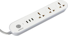 HAVELLS USB Star 5 Socket Extension Boards(White, Grey, 1.5 m)