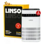 LINSO HUSH HEPA H13 Air Purifier For Bedroom 85 m³/h CADR, covers 216 Sq.Ft | 2-year warranty | Home & office | A UK Based Brand | Aroma diffuser + child lock + timer | For babies, pets, dust & smoke