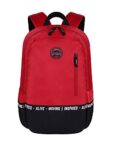 Gear Men/Women Bomber Eco Statet 22 Litre Medium Water Resistant School Bag/College Bag/Standard 3 Compartment Backpack / – Red, Multicolor