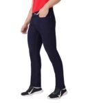 i’sol Men’s Stylish Straight Relaxed Fit Cotton Blend Stretchable Jeans Dark Blue