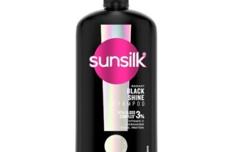 Sunsilk Stunning Black Shine Shampoo 1 l| with Amla + Oil & Pearl Protein| Gives Shiny| Moisturised and Fuller Hair – Paraben Free