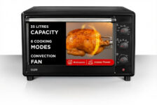 Glen 35-Litre Oven Toaster Grill OTG OTG -35 L Motorized Rotisserie, Convection Fan, 2100W – Black (SA5035BLRC), Black