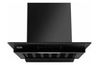 Glen Pace Slim 1200 CMH 60 cm T-Shape 60cm| Touch & Gesture Control| Autoclean| Filterless|Powerful Suction| Low Noise Auto Clean Chimney(Wall Mounted, Black)
