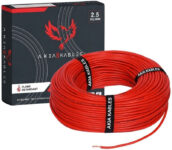 AKIA KABLES 2.5 sqmm 90m Copper Electrical Wire & Cables FR PVC 2.5 sq/mm Red 90 m Wire(Red)